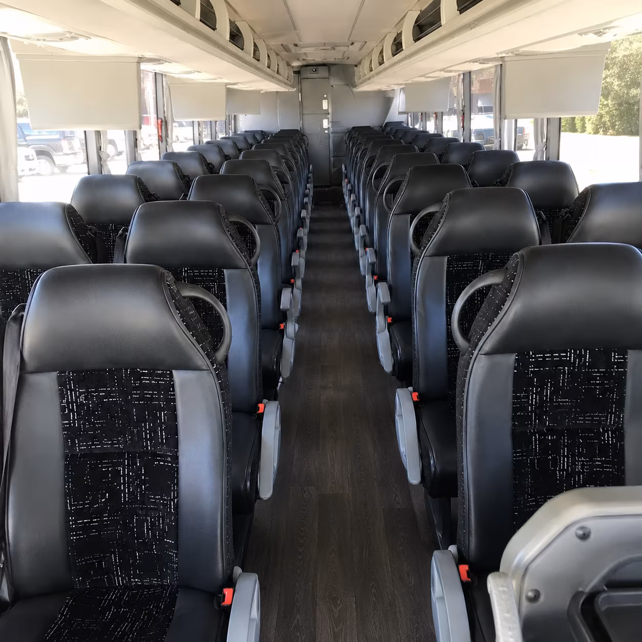 56 passenger charter bus inside