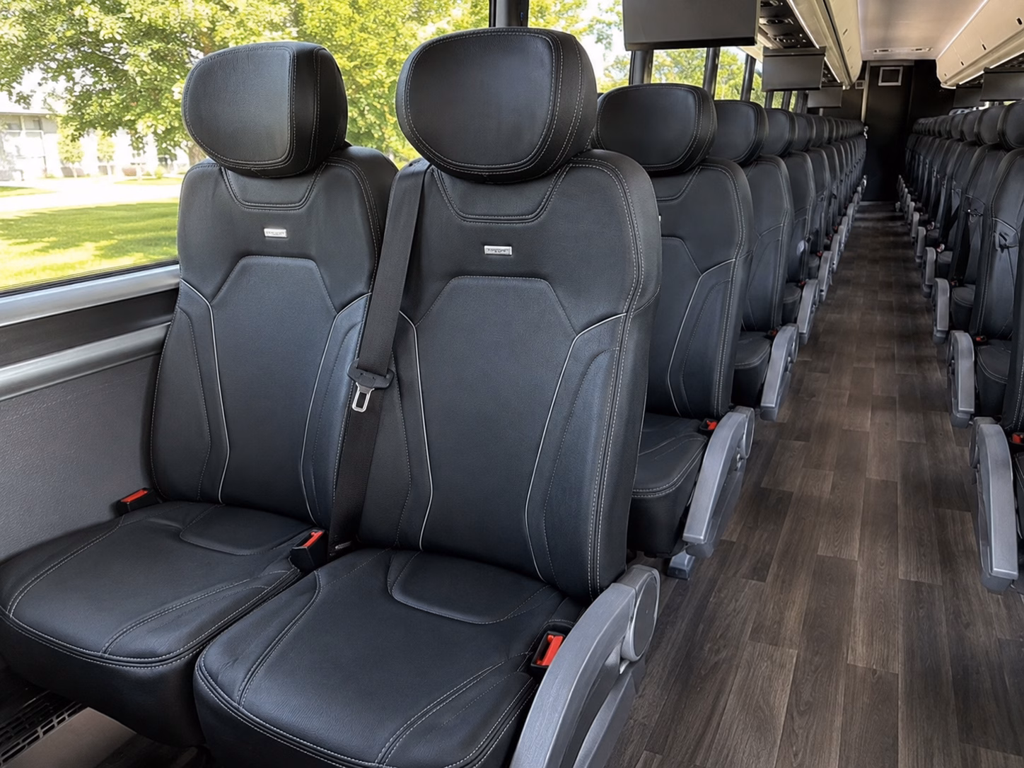 56 passenger charter bus interior