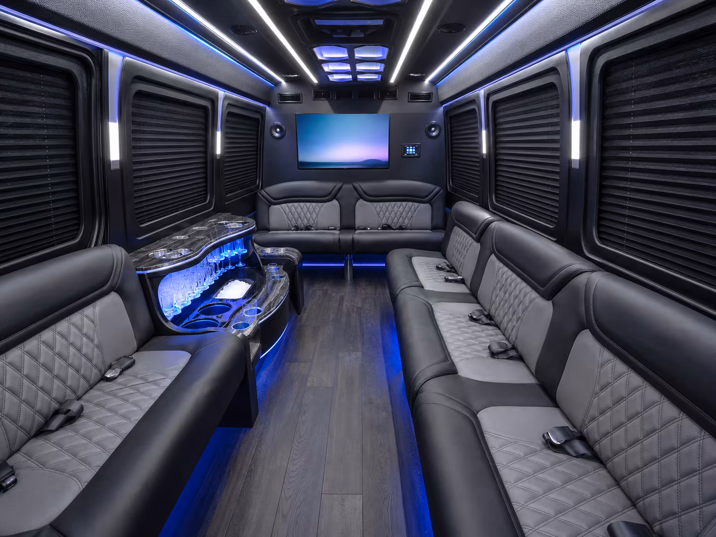 murfreesboro 30 passenger party bus inside