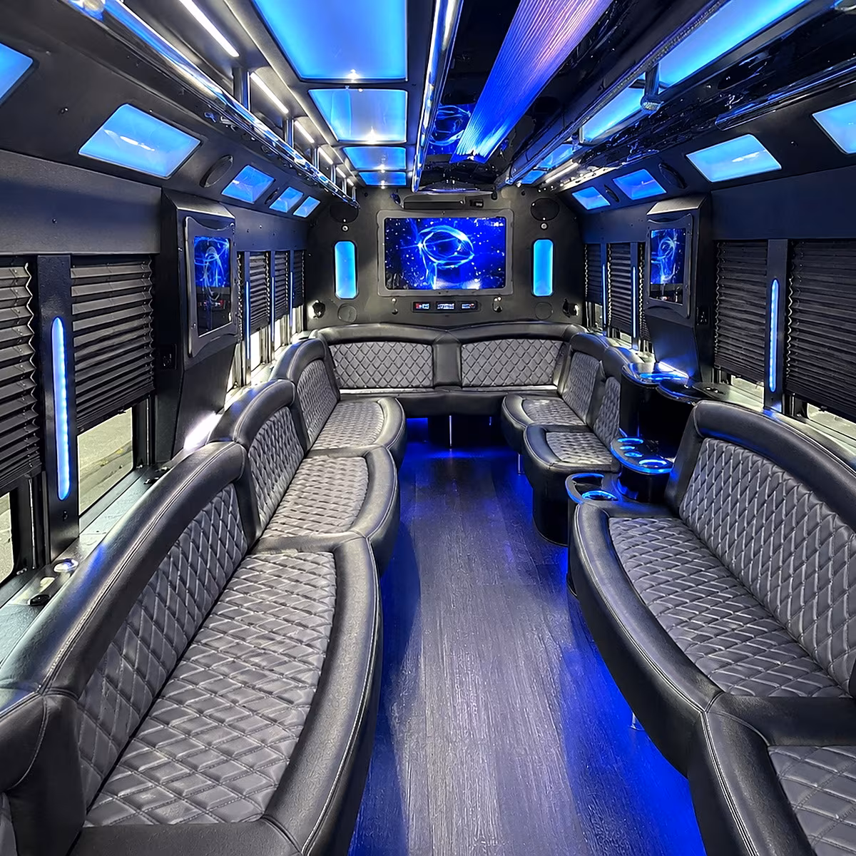 murfreesboro 50 passenger party bus interior